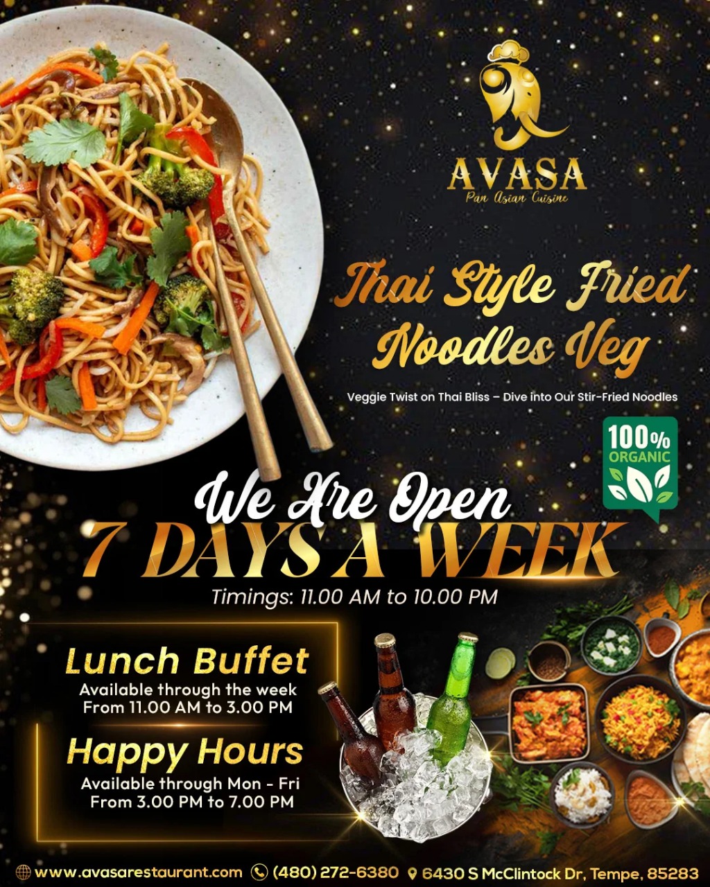 Thai Style Fried Noodles Veg